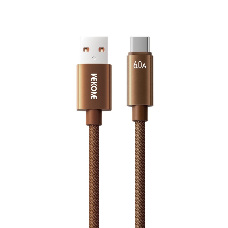 Καλώδιο Data WK WDC-63a Charging Data Cable 66W USB-A to Type-C 1.2m Brown