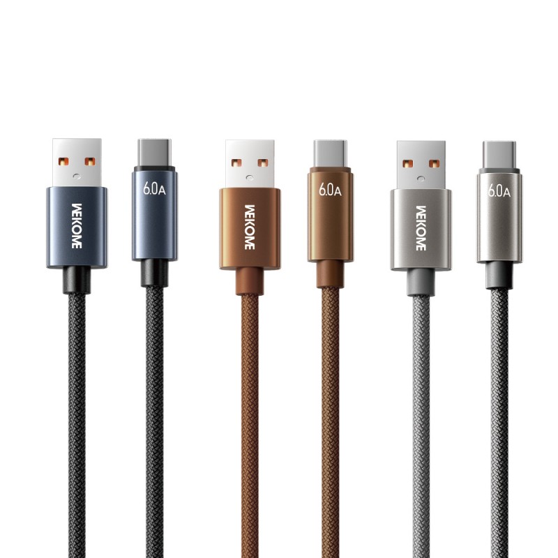 Καλώδιο Data WK WDC-63a Charging Data Cable 66W USB-A to Type-C 1.2m Brown