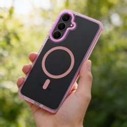Θήκη Frame Clear Hybrid Mag Cover Samsung Galaxy A56 SM-A566 / A36 SM-A366 / A37 SM-A376 5G Powder Pink 