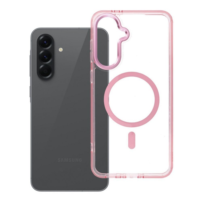 Θήκη Frame Clear Hybrid Mag Cover Samsung Galaxy A56 SM-A566 / A36 SM-A366 / A37 SM-A376 5G Powder Pink 