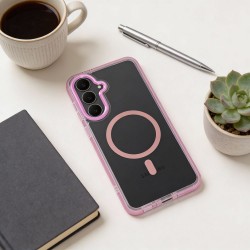 Θήκη Frame Clear Hybrid Mag Cover Samsung Galaxy A56 SM-A566 / A36 SM-A366 / A37 SM-A376 5G Powder Pink 