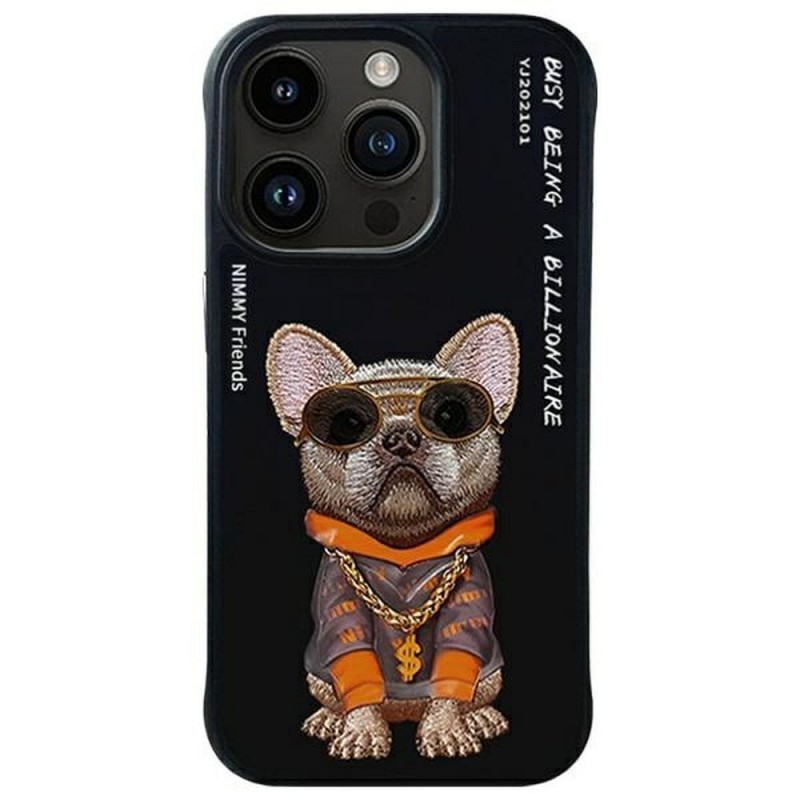 Θήκη Nimmy Glasses Cool Dog Cover For iPhone 15 Pro Max (6.7") Black