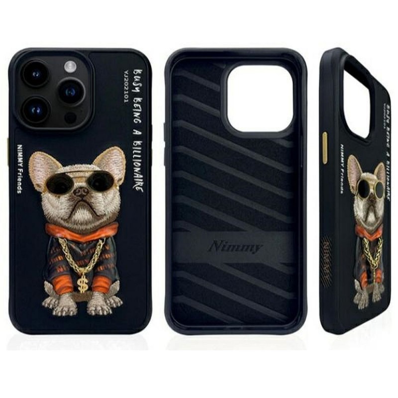Θήκη Nimmy Glasses Cool Dog Cover For iPhone 15 Pro Max (6.7") Black