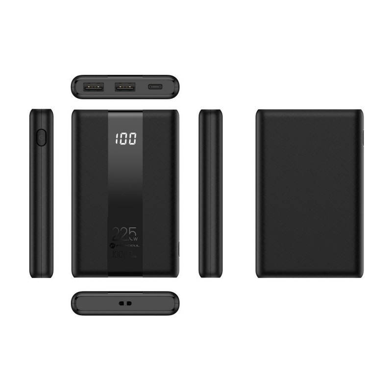 Εξωτερική Μπαταρία Forcell F-Energy Energo P10K2 PowerBank 2x USB A & 1x USB-C 3A 22,5W 10000mAh Black