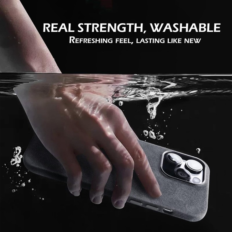 Θήκη Alcantara Full Wrap Case with MagSafe Apple iPhone 16 Pro Max (6.9") Green