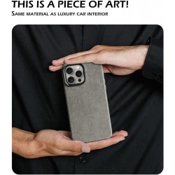 Θήκη Alcantara Full Wrap Case with MagSafe Apple iPhone 16 Pro Max (6.9") Green