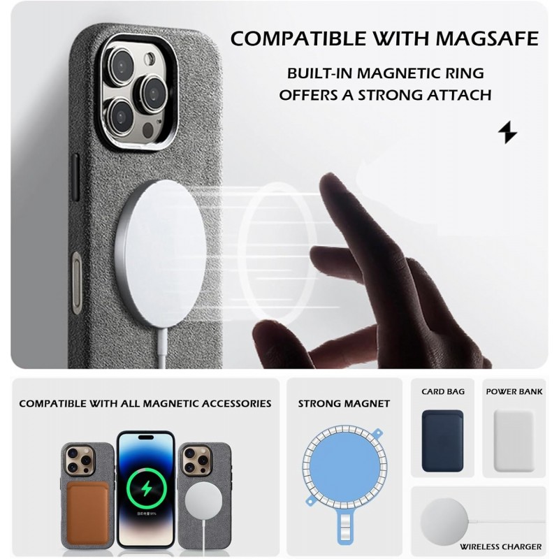 Θήκη Alcantara Full Wrap Case with MagSafe Apple iPhone 16 Pro Max (6.9") Green