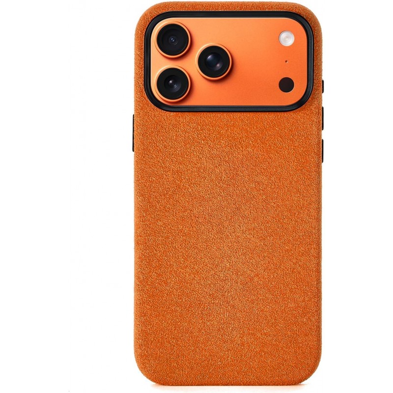 Θήκη Alcantara Full Wrap Case with MagSafe Apple iPhone 17 Pro Max (6.9") Orange