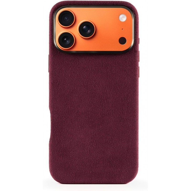 Θήκη Alcantara Full Wrap Case with MagSafe Apple iPhone 17 Pro Max (6.9") Burgundy