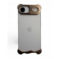 Θήκη Shockproof Frameless Metal Corner Cover with Stand & Camera Lens iPhone AIr (6.5") Silver