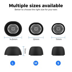 Samsung Galaxy Buds/Buds+/Buds2 Pro/Buds3 Pro Silicone Replacement Tips All Sizes White (3τμχ)