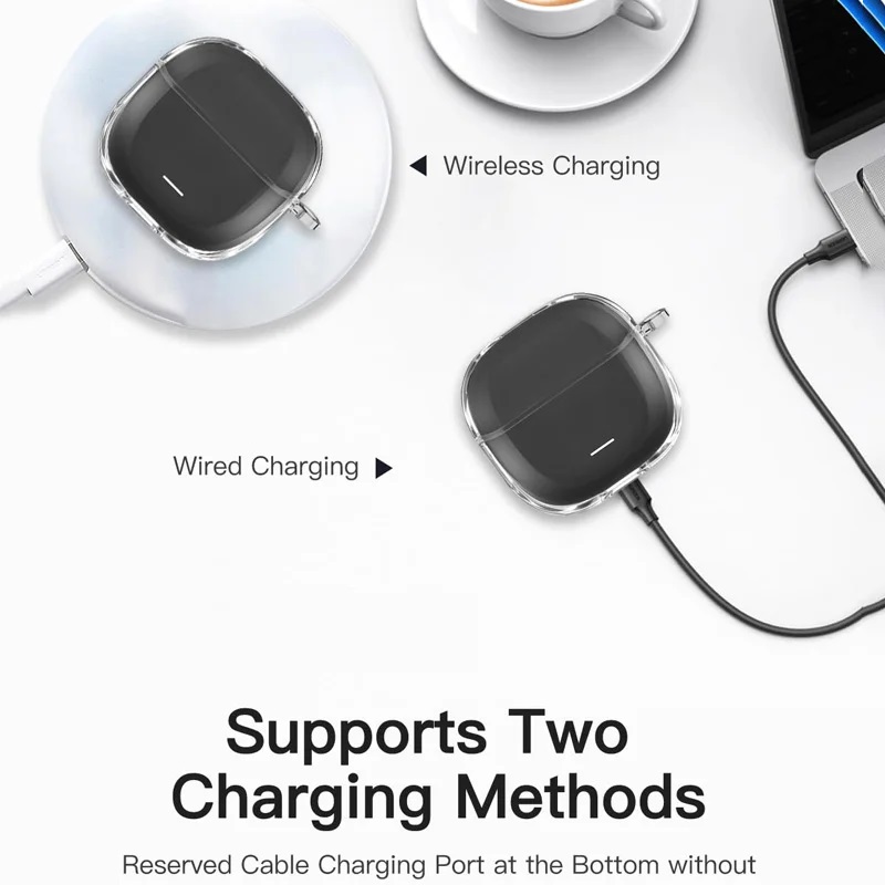 Θήκη Xiaomi Redmi Buds 8 Lite Silicone Skin with Carabiner Clear