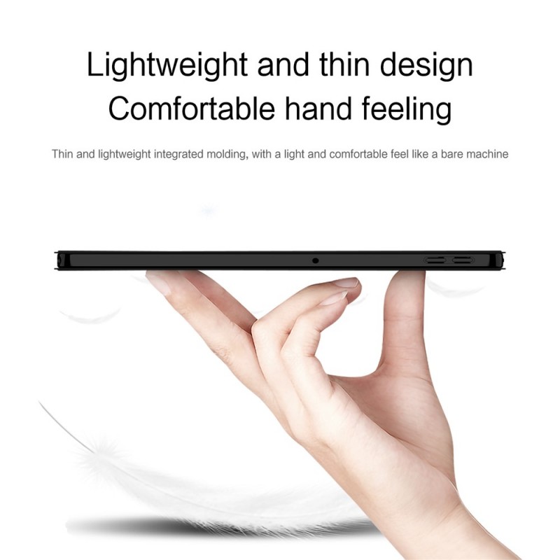 Θήκη Custer Texture 3-Fold Holder Leather Smart Case Lenovo Tab 10.1" TB-311 Purple