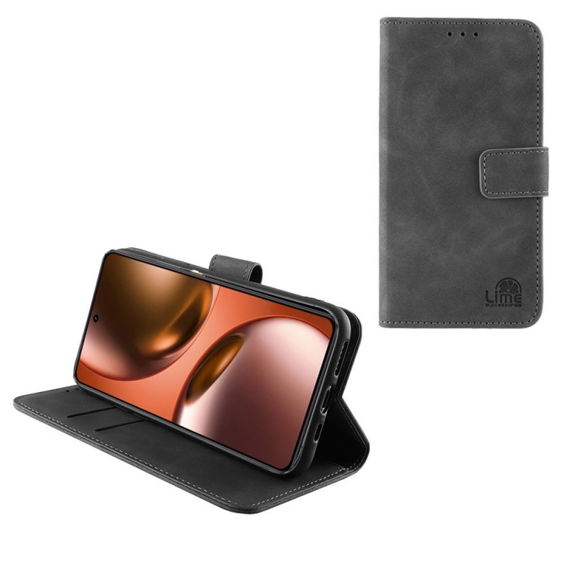 Θήκη Lime Essential Magnet Book Stand Clip Realme GT7 5G Grey