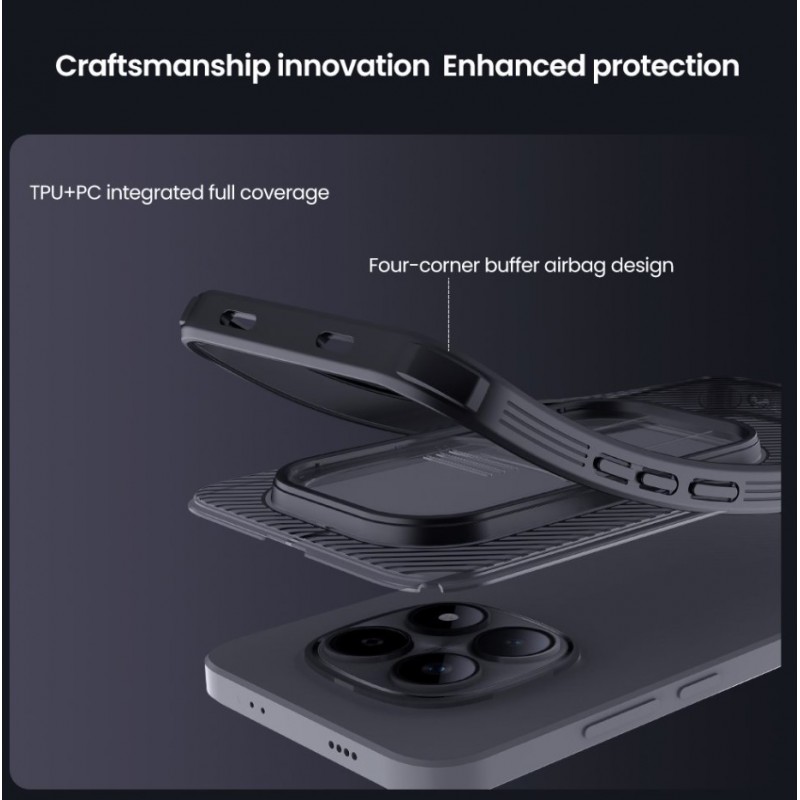 Θήκη Nillkin CamShield PRO Hard Case Xiaomi Poco M8 Pro / Redmi Note 15 Pro+ Plus 5G Transparent Black