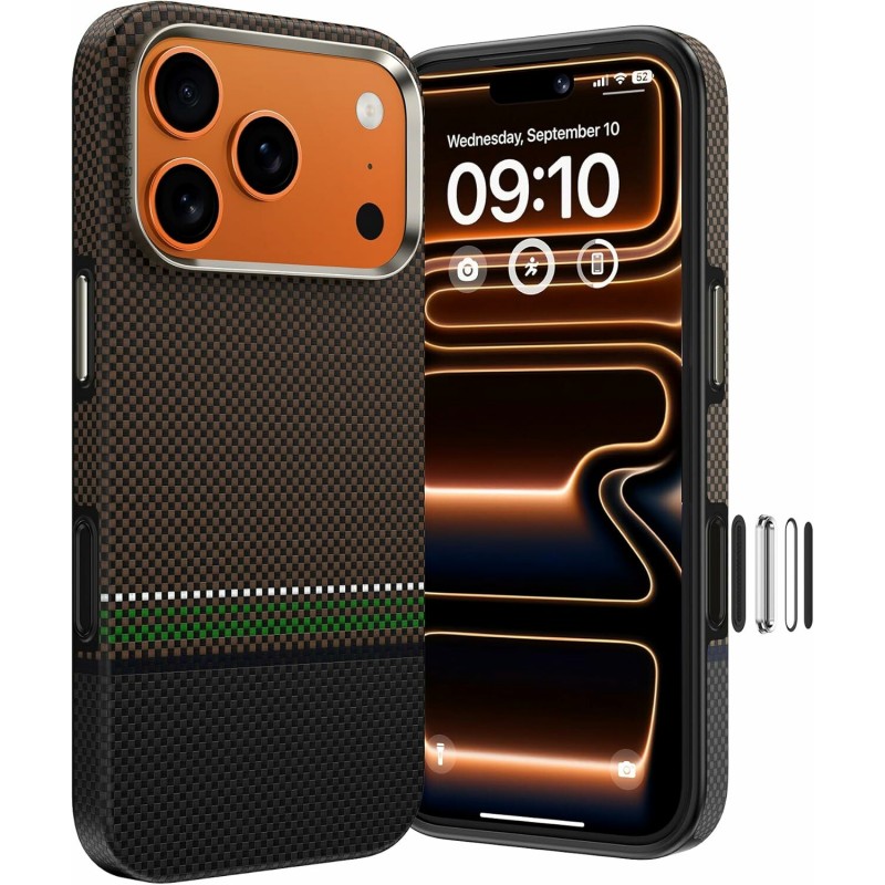 Θήκη Benks Magnetic Armor Pro Prestige Kevlar 600D Case (Y070) For iPhone 17 Pro Max (6.9") Brown/Black