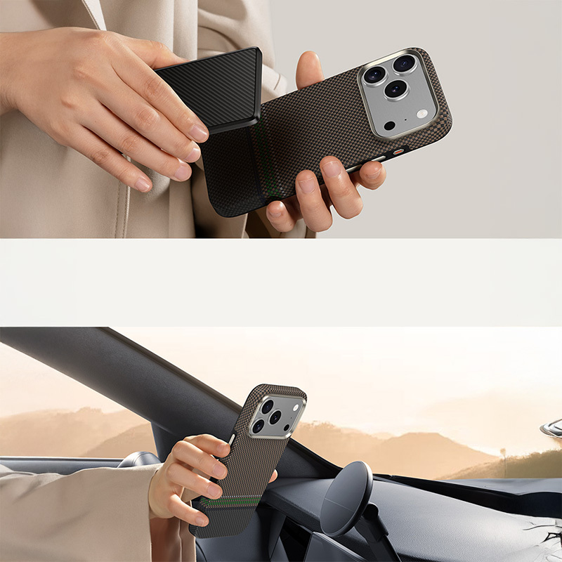 Θήκη Benks Magnetic Armor Pro Prestige Kevlar 600D Case (Y070) For iPhone 17 Pro Max (6.9") Brown/Black