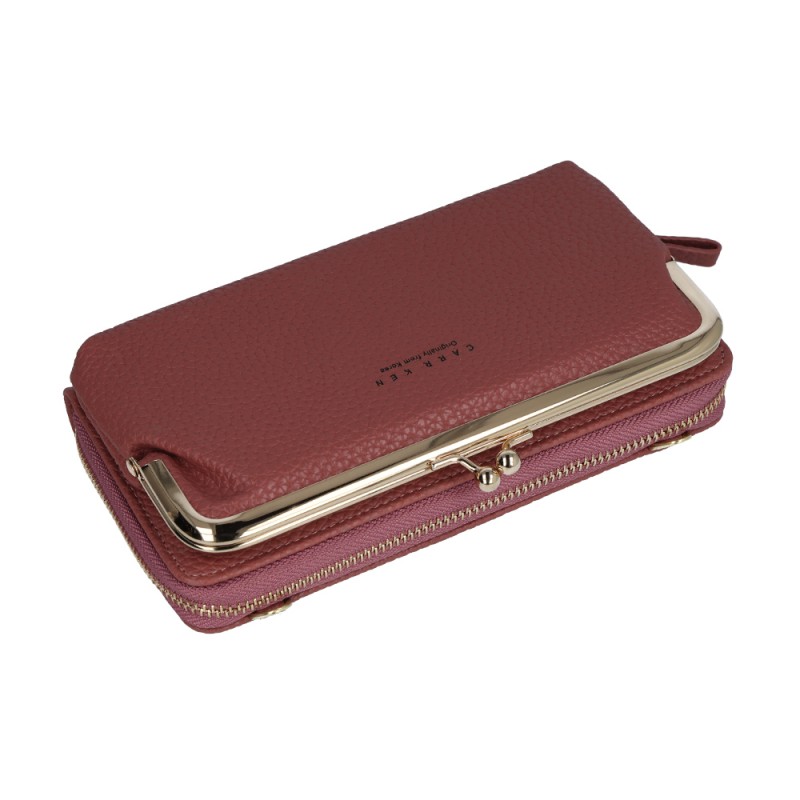 Τσάντα Crossbody Knitted Phone Bag GCW18 Burgundy