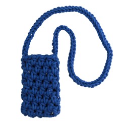 Τσάντα Crossbody Knitted Phone Bag Design 1 Blue