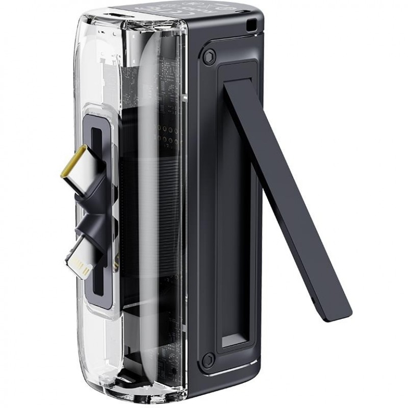 Εξωτερική Μπαταρία XO PR273 PowerBank 22.5W USB-C with Retractable Cables USB-C & Lightning 5000mAh Black