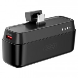 Εξωτερική Μπαταρία XO PR244 PowerBank 20W USB-C & USB-C Plug 5000mAh Black