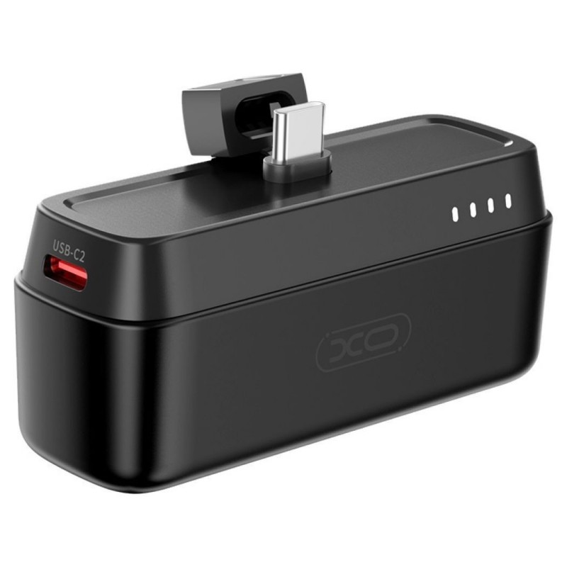 Εξωτερική Μπαταρία XO PR244 PowerBank 20W USB-C & USB-C Plug 5000mAh Black