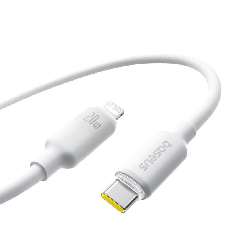 Καλώδιο Data Baseus Foamed Silicone USB-C to Lightning 20W 2m White