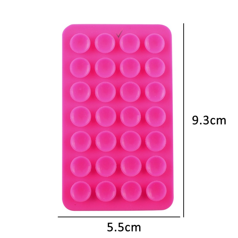 Βάση Βεντούζα Σιλικόνης Διπλής Όψης Για Κινητό Fuchsia