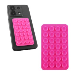 Βάση Βεντούζα Σιλικόνης Διπλής Όψης Για Κινητό Fuchsia