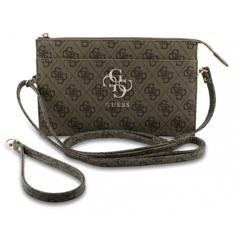 Τσάντα Crossbody Guess PU 4G Metal Logo Handbag Brown