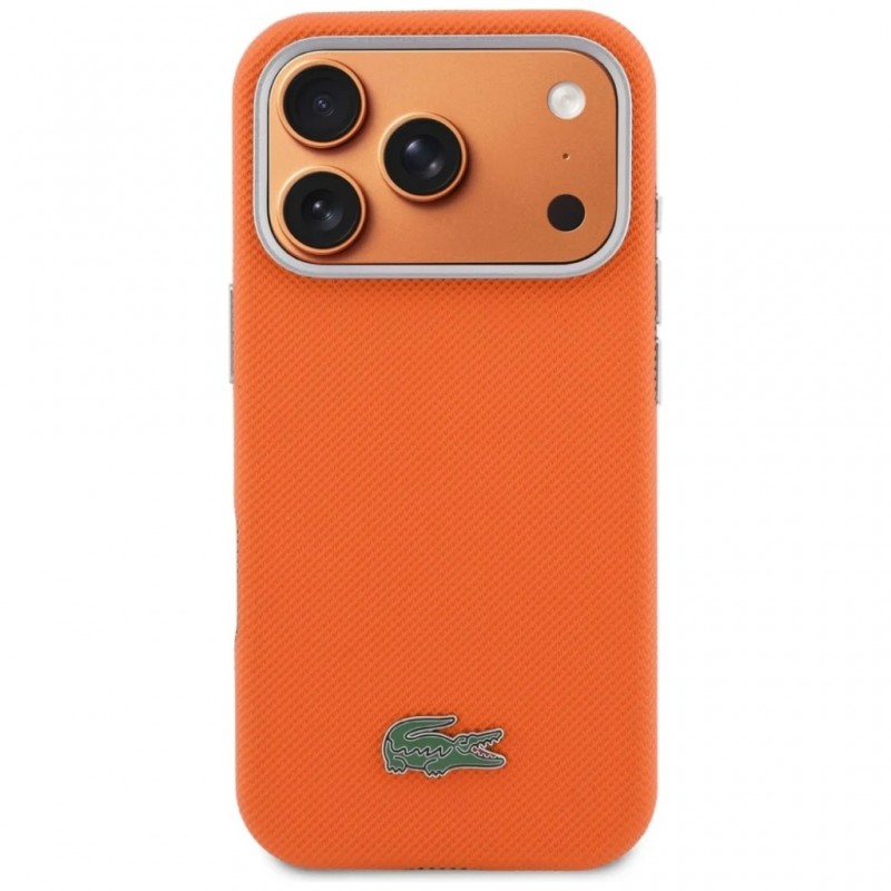 Θήκη Lacoste PVC Petit Pique Semi Wrap MagSafe Cover Apple iPhone 17 Pro Max (6.9") Orange