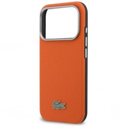Θήκη Lacoste PVC Petit Pique Semi Wrap MagSafe Cover Apple iPhone 17 Pro Max (6.9") Orange