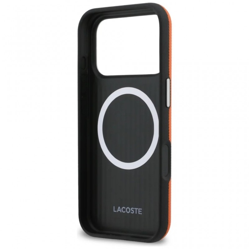 Θήκη Lacoste PVC Petit Pique Semi Wrap MagSafe Cover Apple iPhone 17 Pro Max (6.9") Orange