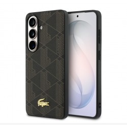 Θήκη Lacoste PVC Blend Monogram Gold Logo Magnetic Cover Samsung Galaxy S26 5G S942 Black