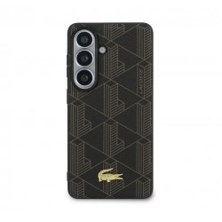 Θήκη Lacoste PVC Blend Monogram Gold Logo Magnetic Cover Samsung Galaxy S26 5G S942 Black