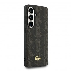 Θήκη Lacoste PVC Blend Monogram Gold Logo Magnetic Cover Samsung Galaxy S26 5G S942 Black