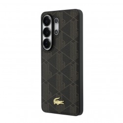 Θήκη Lacoste PVC Blend Monogram Gold Logo Magnetic Cover Samsung Galaxy S26 Ultra 5G S948 Brown