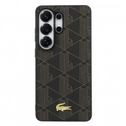 Θήκη Lacoste PVC Blend Monogram Gold Logo Magnetic Cover Samsung Galaxy S26 Ultra 5G S948 Brown