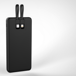 Εξωτερική Μπαταρία QUALO Transparent PowerBank 10000 mAh PD with LED 23W Black