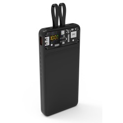 Εξωτερική Μπαταρία QUALO Transparent PowerBank 10000 mAh PD with LED 23W Black