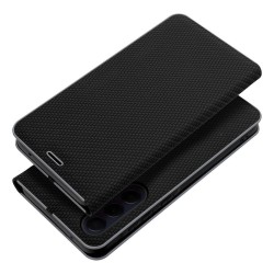 Θήκη Luna Carbon Book For Samsung Galaxy S25+ Plus 5G S938 Black
