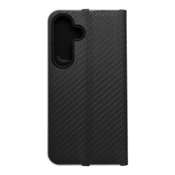 Θήκη Luna Carbon Book For Samsung Galaxy S25+ Plus 5G S938 Black