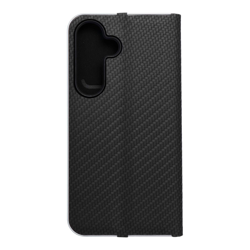 Θήκη Luna Carbon Book For Samsung Galaxy S25+ Plus 5G S938 Black