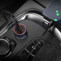 Φορτιστής Αυτοκινήτου HOCO Z46A USB-A &l Type-C Car Charger PD QC3.0 3A 20W Sapphire Blue