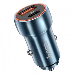 Φορτιστής Αυτοκινήτου HOCO Z46A USB-A &l Type-C Car Charger PD QC3.0 3A 20W Sapphire Blue