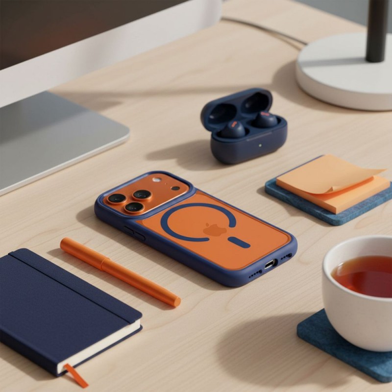 Θήκη Roar Mag Bumper Cover Apple iPhone 15 Pro (6.1") Transparent/Navy Blue