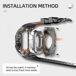 Ανταλλακτικό Λουράκι & Αδιάβροχη θήκη Shellbox by Redpepper Apple Watch Ultra Series 1/2/3 Black