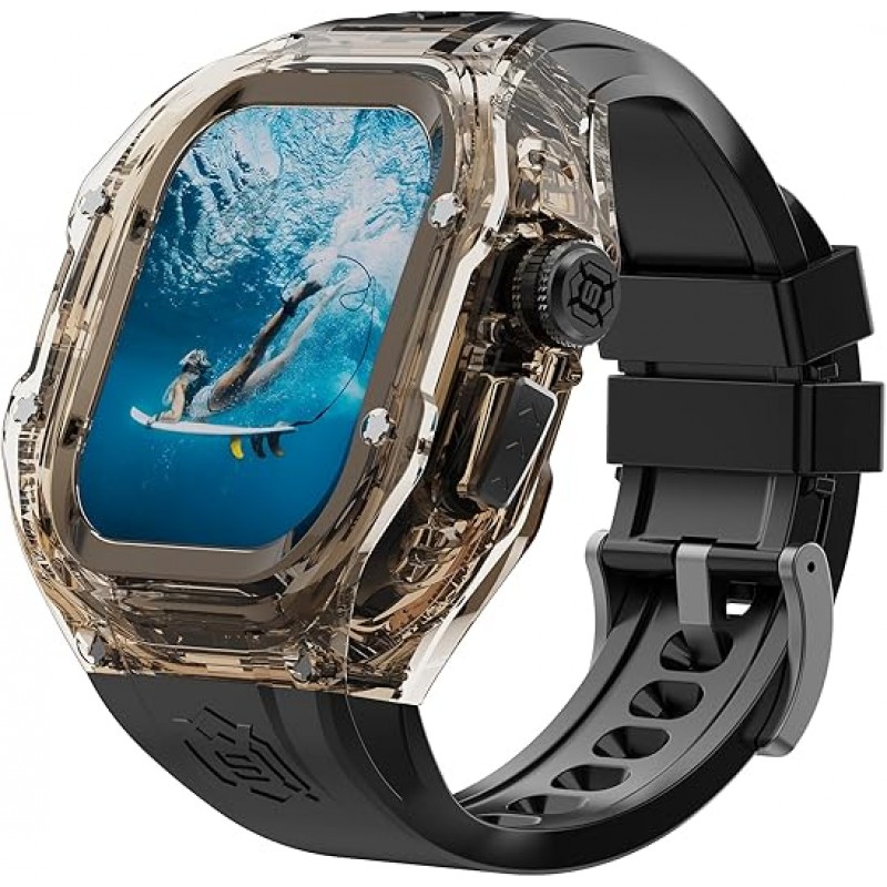 Ανταλλακτικό Λουράκι & Αδιάβροχη θήκη Shellbox by Redpepper Apple Watch Ultra Series 1/2/3 Black