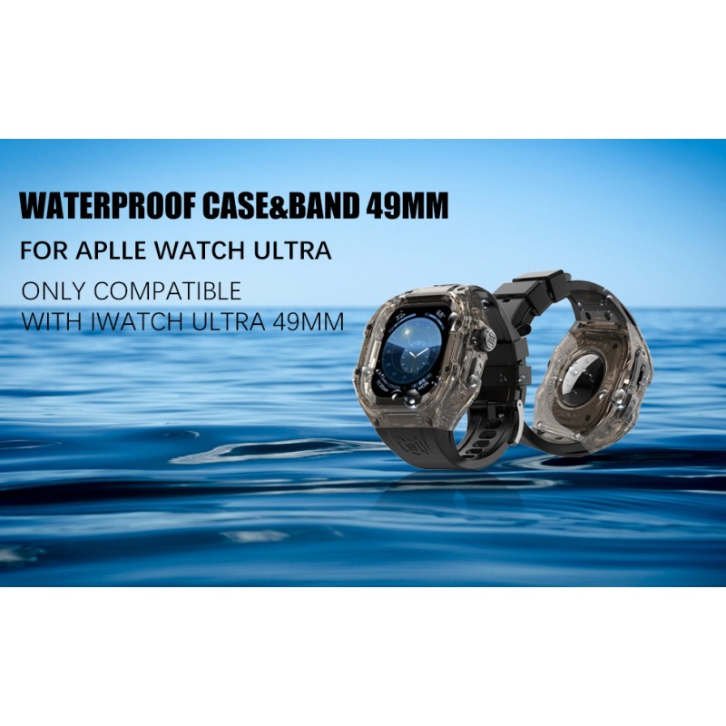 Ανταλλακτικό Λουράκι & Αδιάβροχη θήκη Shellbox by Redpepper Apple Watch Ultra Series 1/2/3 Black