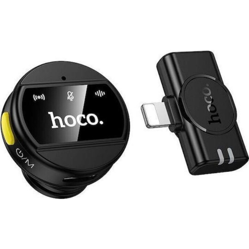 Ασύρματο Μικρόφωνο Hoco L21 Charm Lightning Black